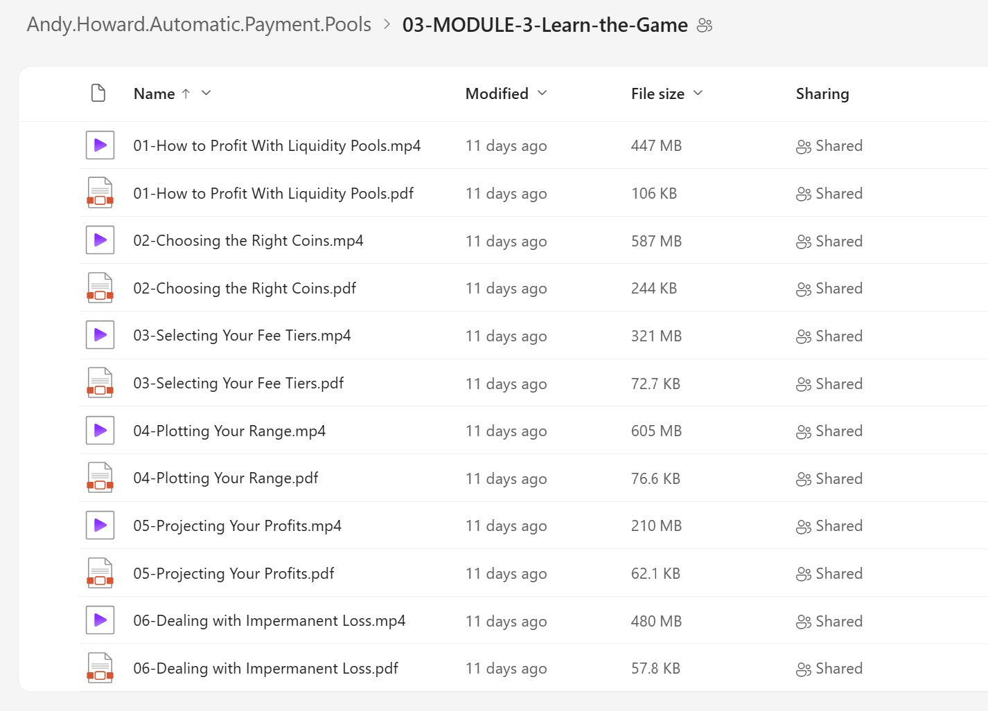 Andy Howard - Automatic Payment Pools Course Module 03 on My Premium Courses