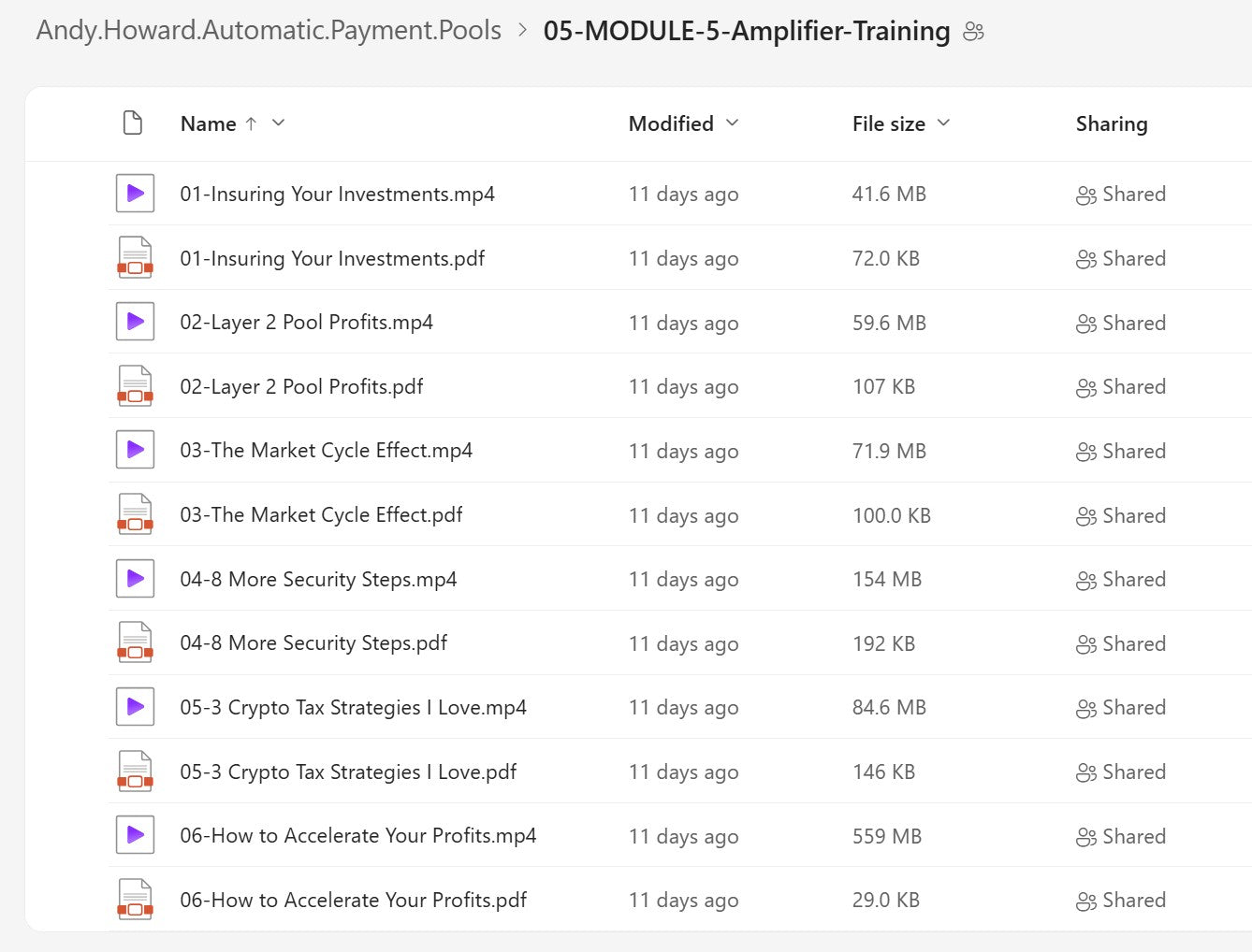 Andy Howard - Automatic Payment Pools Course Module 05 on My Premium Courses