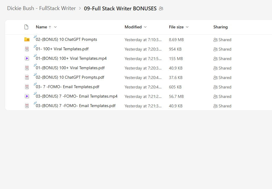 Dickie Bush – Full Stack Writer Module 10 on mypremiumcourses.com