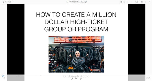 Dr. Joseph Riggio - Million-Dollar High-Ticket Groups & Programs v2.0