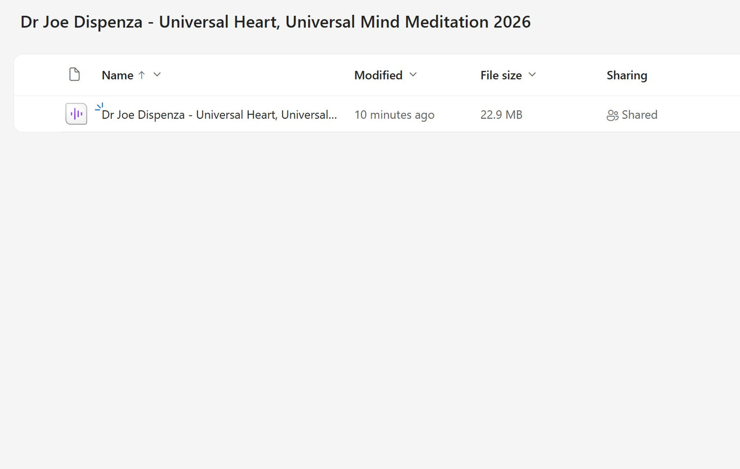 Dr Joe Dispenza - Universal Heart Universal Mind Meditation File on mypremiumcourses.com