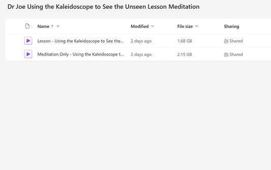 Dr Joe Dispenza - Using the Kaleidoscope to See the Unseen Lesson Meditation Modules on mypremiumcourses.com