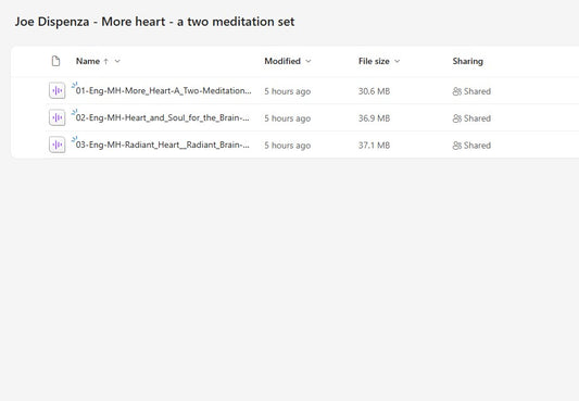 Joe Dispenza - More Heart: A Two-Meditation Set Modules on mypremiumcourses.com