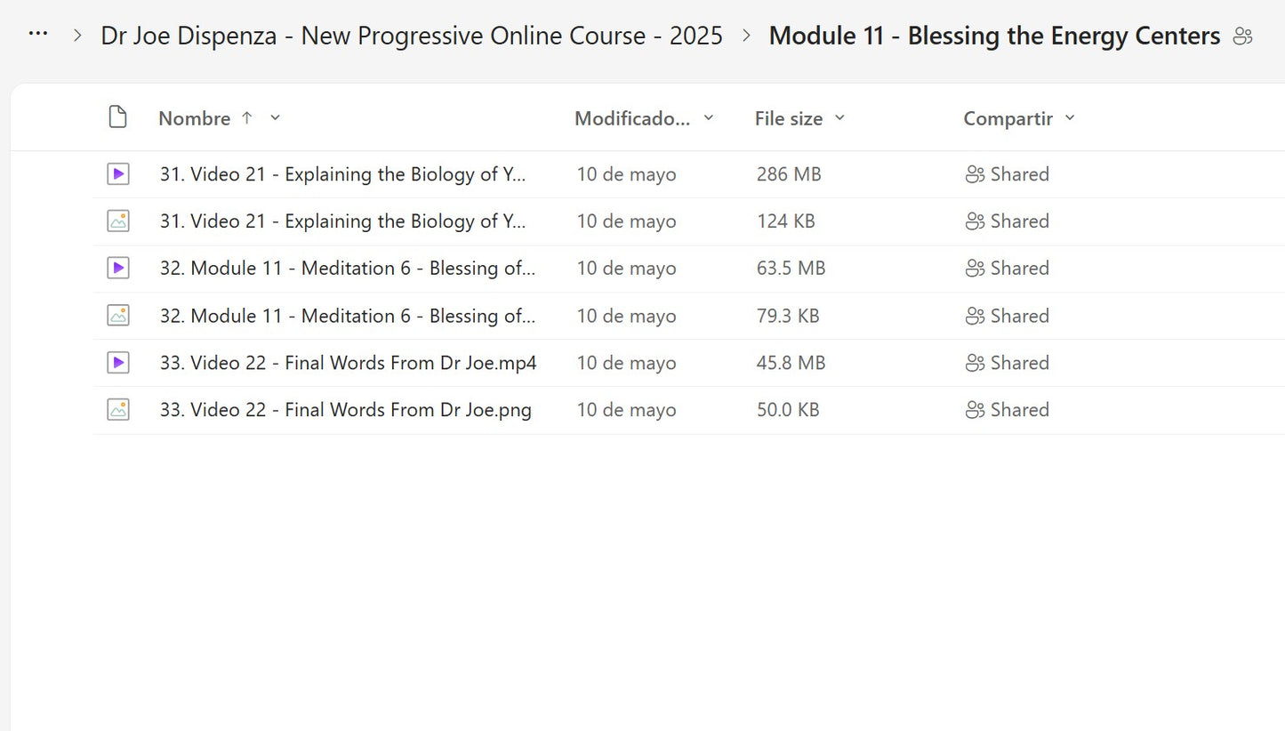 Joe Dispenza Progressive Online Course Module 11