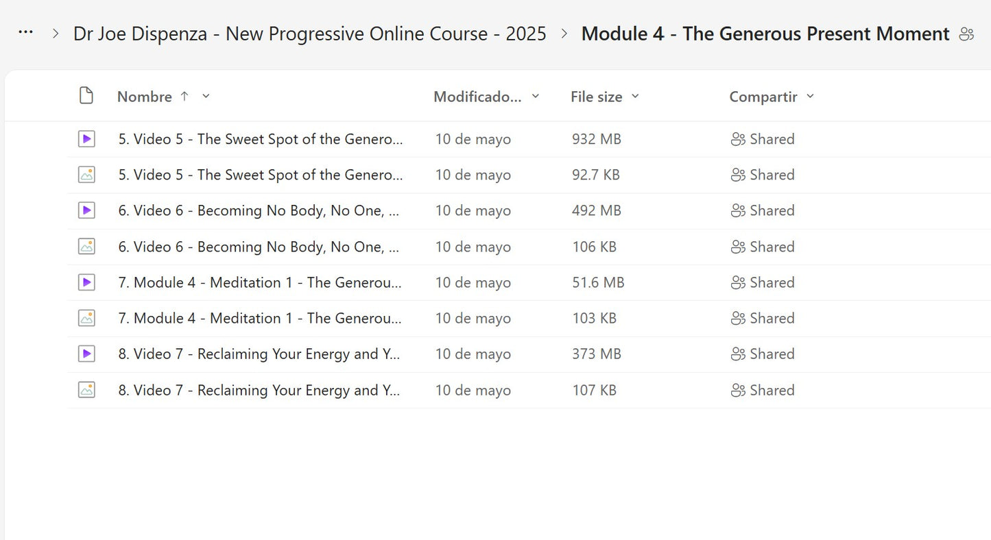 Joe Dispenza Progressive Online Course Module 4