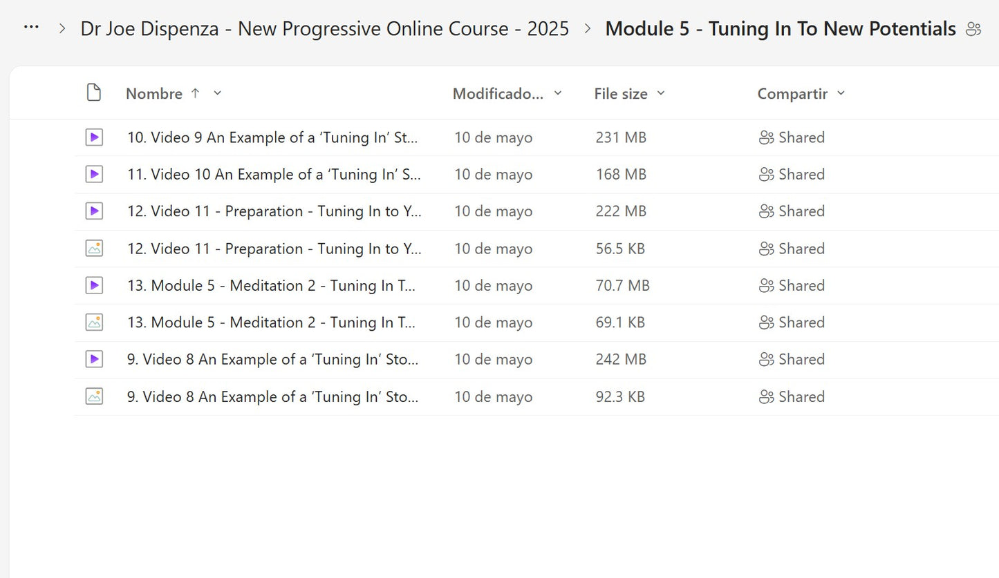 Joe Dispenza Progressive Online Course Module 5