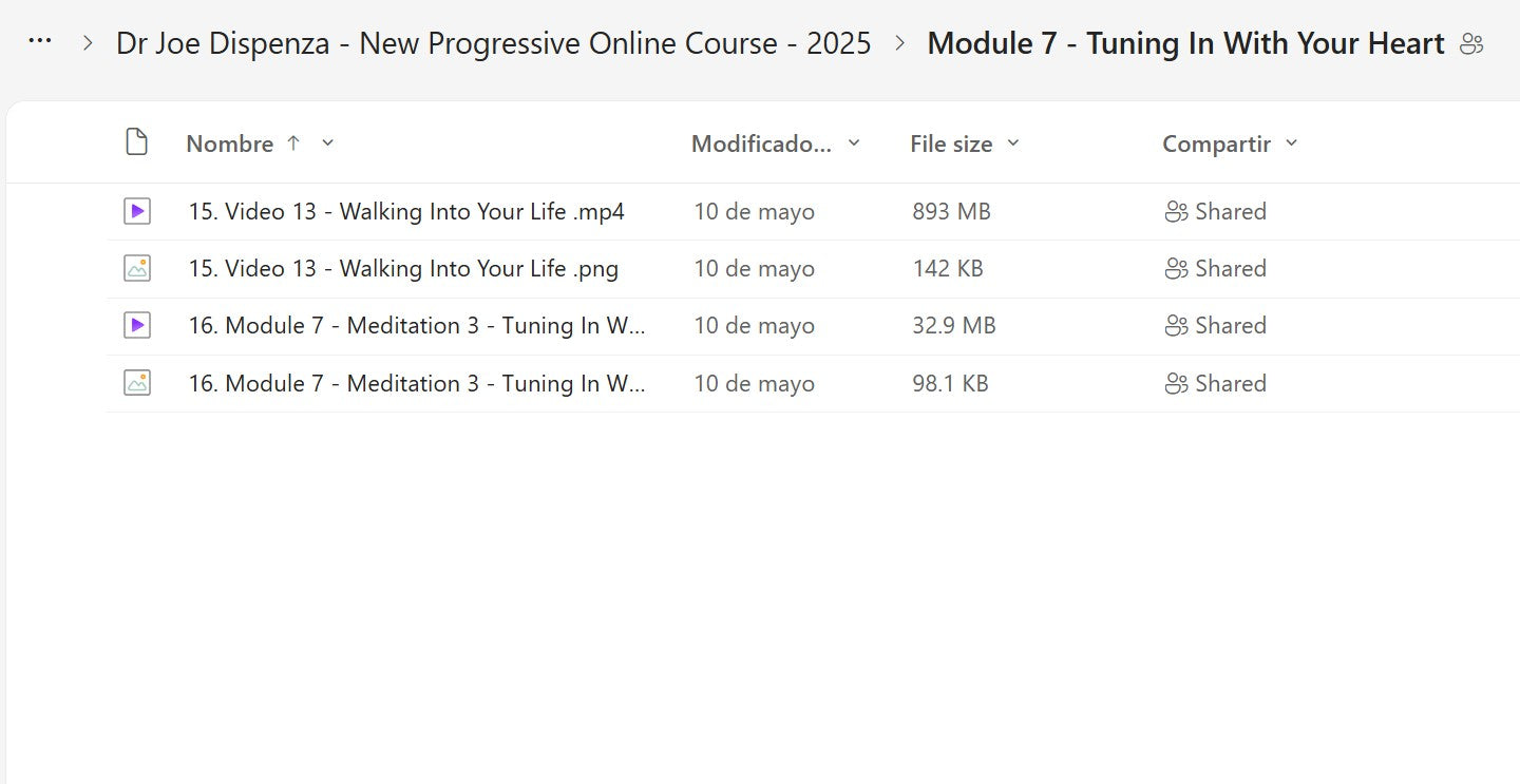 Joe Dispenza Progressive Online Course Module 7
