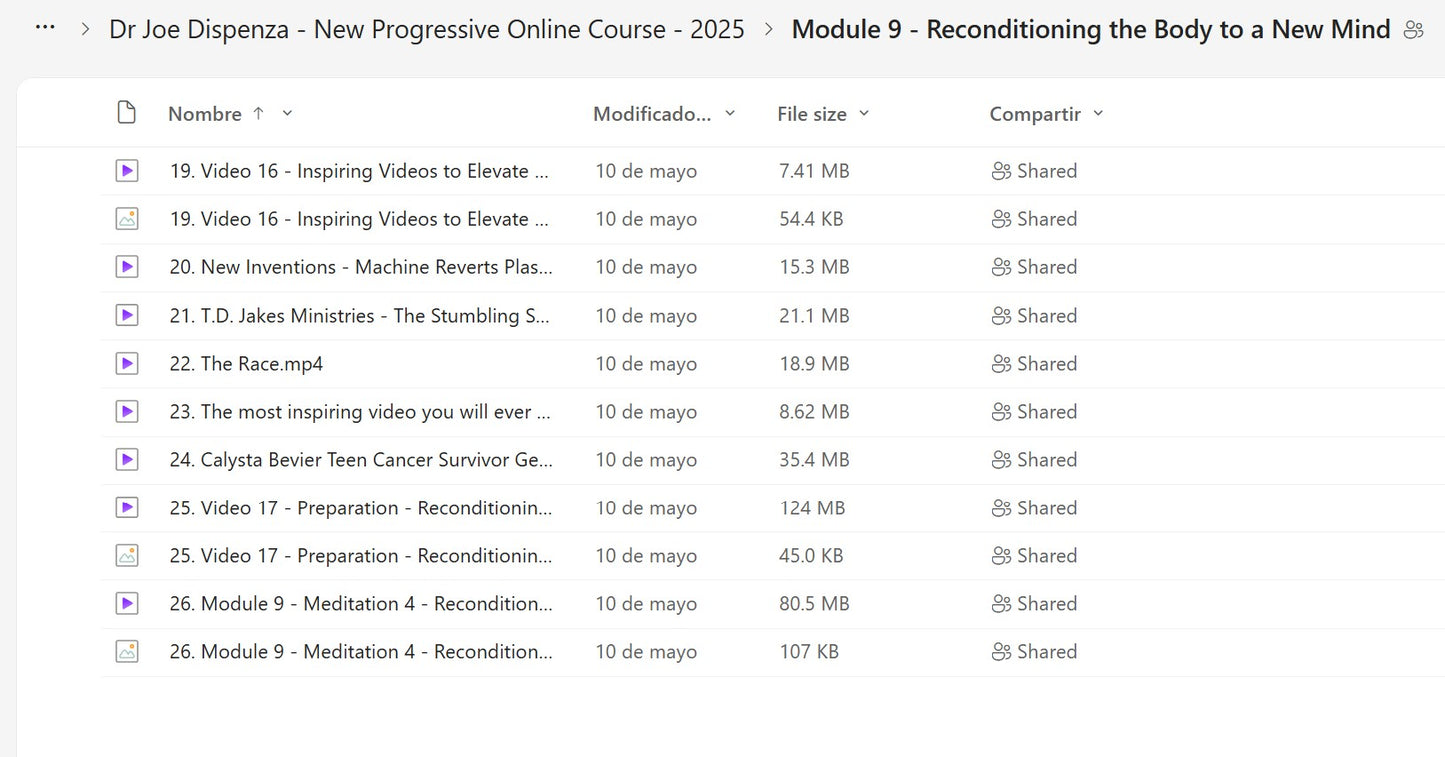 Joe Dispenza Progressive Online Course Module 9