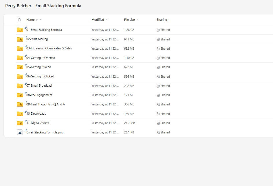 Perry Belcher - Email Stacking Formula Modules on mypremiumcourses.com
