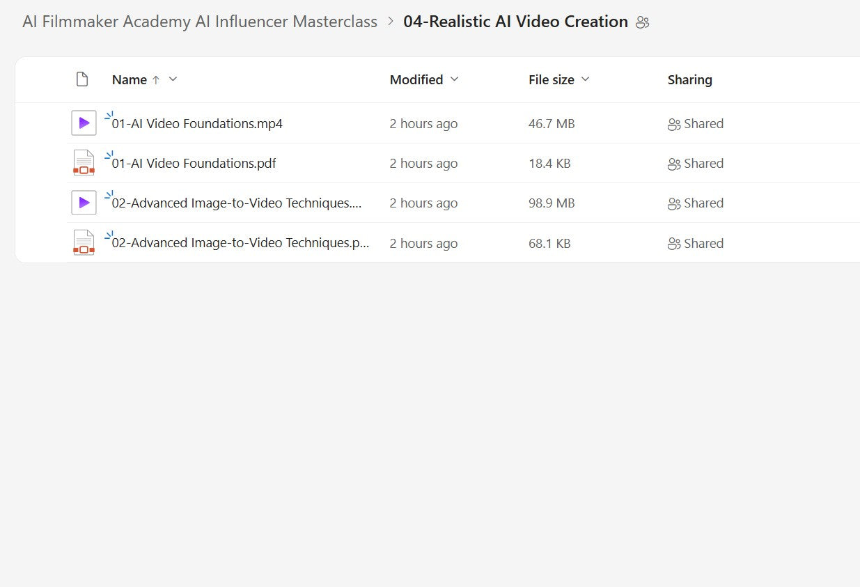 AI Influencer Masterclass – AI Filmmaker Academy Module 4 on My Premium Courses