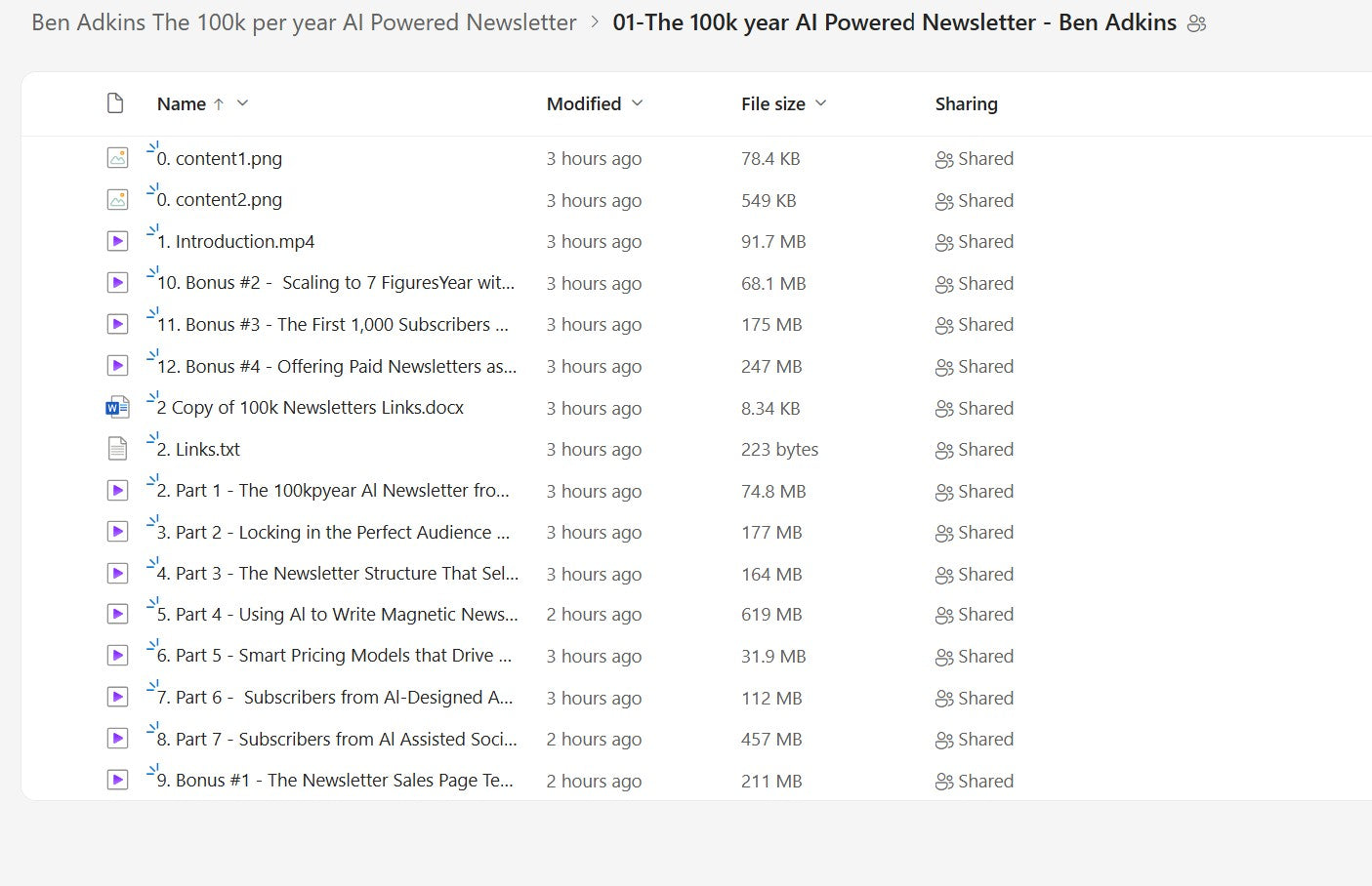 Ben Adkins – The 100k-Year AI Powered Newsletter Module 1 on My Premium Courses