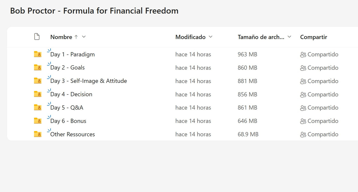 Bob Proctor - The Formula for Financial Freedom Modules on My Premium Courses