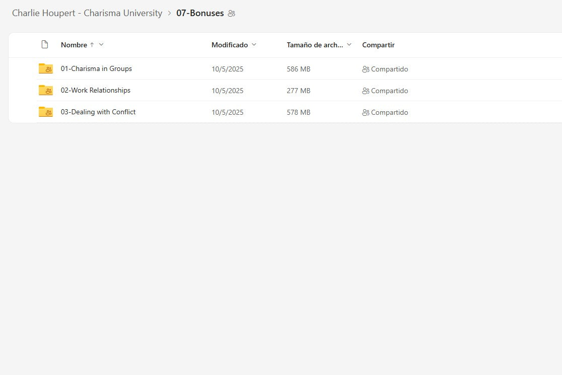 Charlie Houpert - Charisma University Module 7 on My Premium Courses
