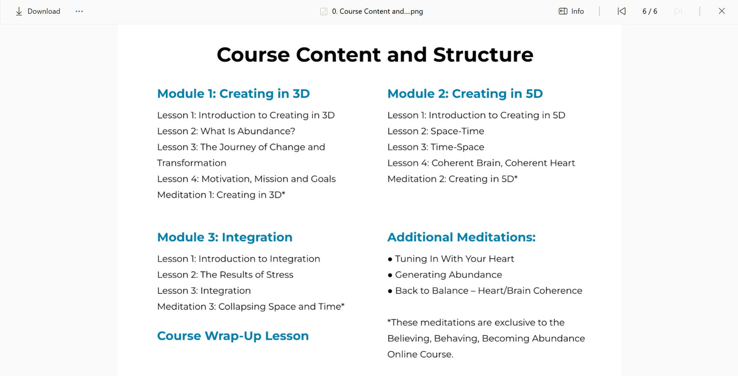 Dr Joe Dispenza - Embodying Abundance Bundle Course Content and Structure on My Premium Courses