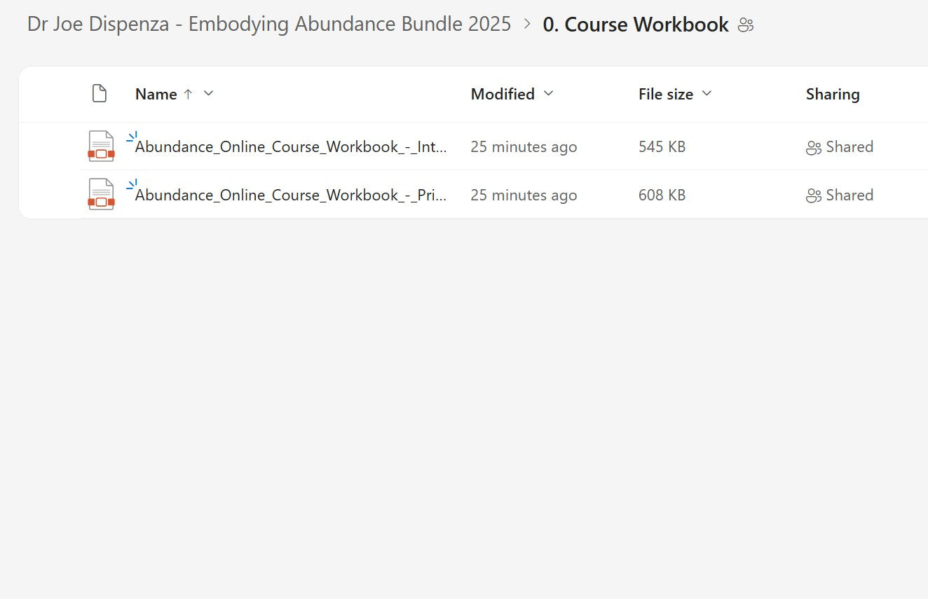 Dr Joe Dispenza - Embodying Abundance Bundle Module 0 on My Premium Courses