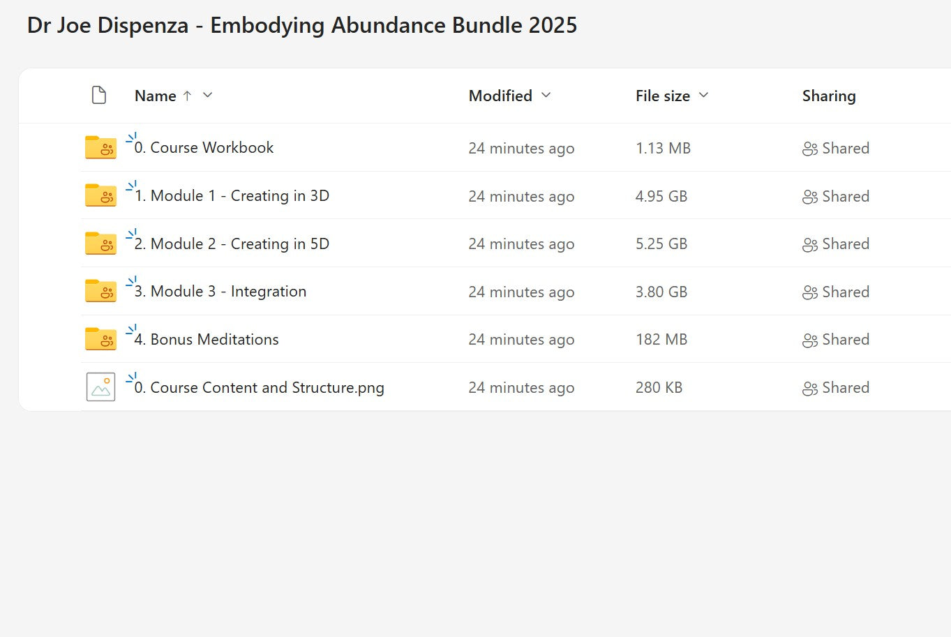 Dr Joe Dispenza - Embodying Abundance Bundle Modules on My Premium Courses
