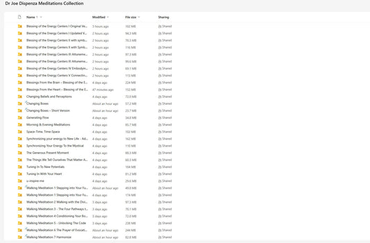 Dr Joe Dispenza- Complete Meditations Collection Files on My Premium Courses