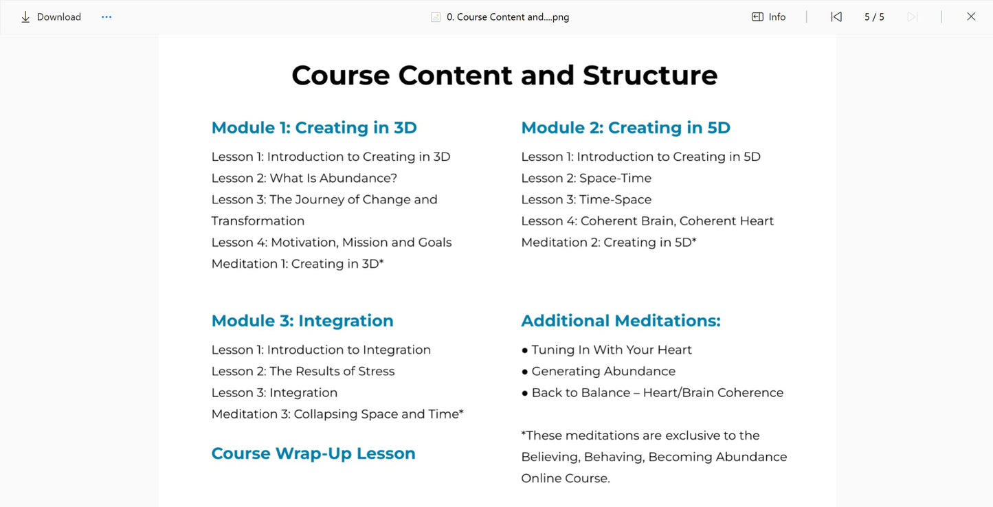 Dr Joe Dispenza - New Abundance Online Course 2025 Course Content and Structure on My Premium Courses