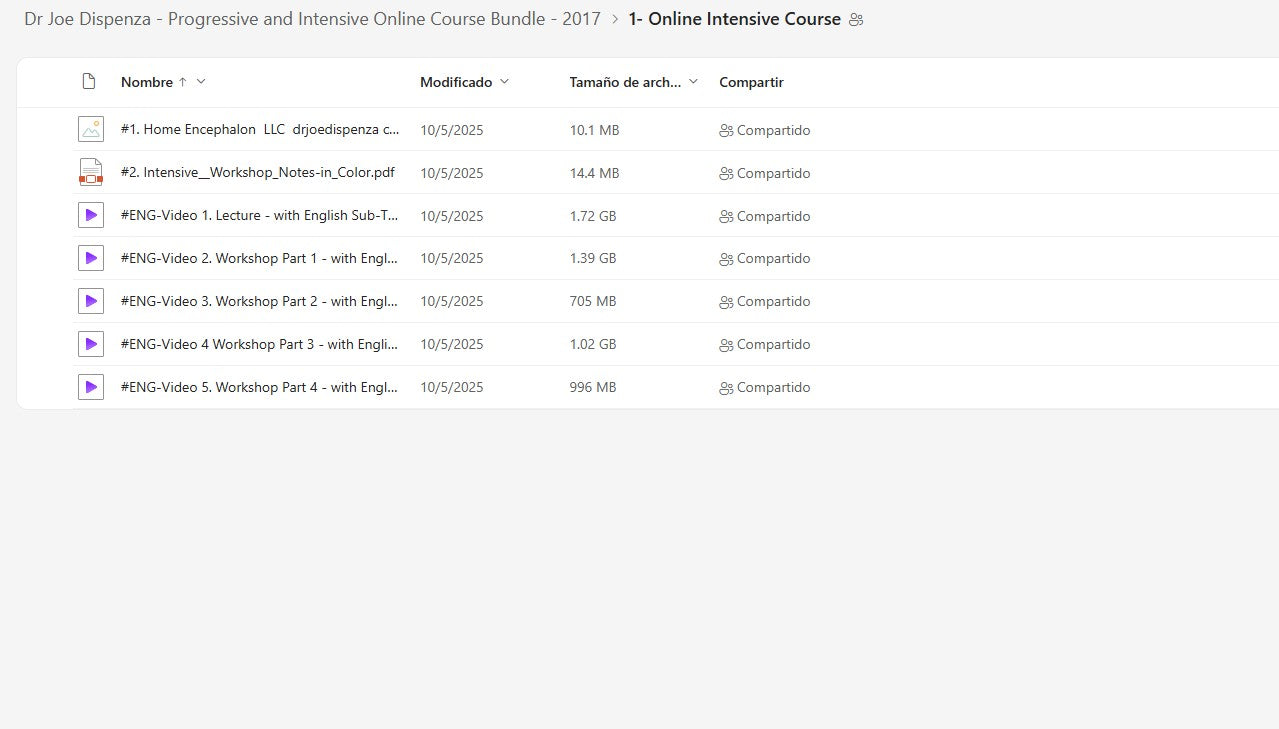 Dr Joe Dispenza - Progressive and Intensive Online Course Bundle Module 1 on My Premium Courses