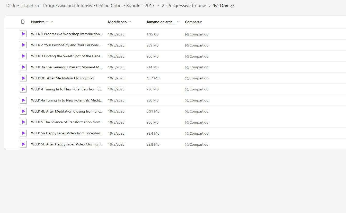 Dr Joe Dispenza - Progressive and Intensive Online Course Bundle Module 2.1 on My Premium Courses