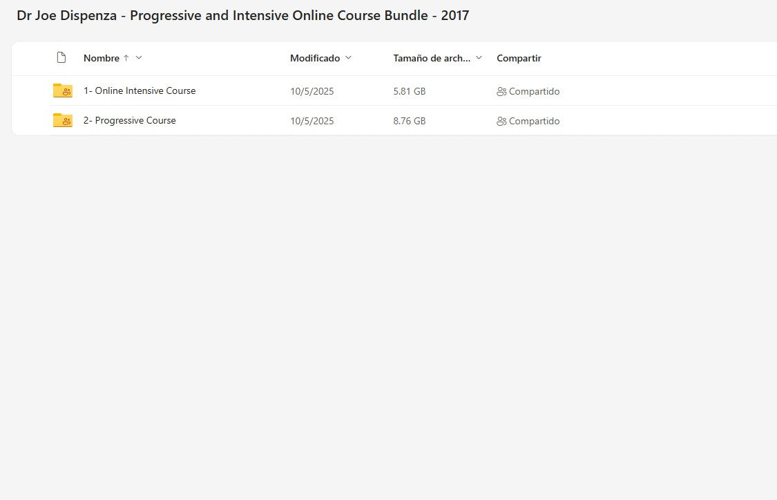 Dr Joe Dispenza - Progressive and Intensive Online Course Bundle Modules on My Premium Courses