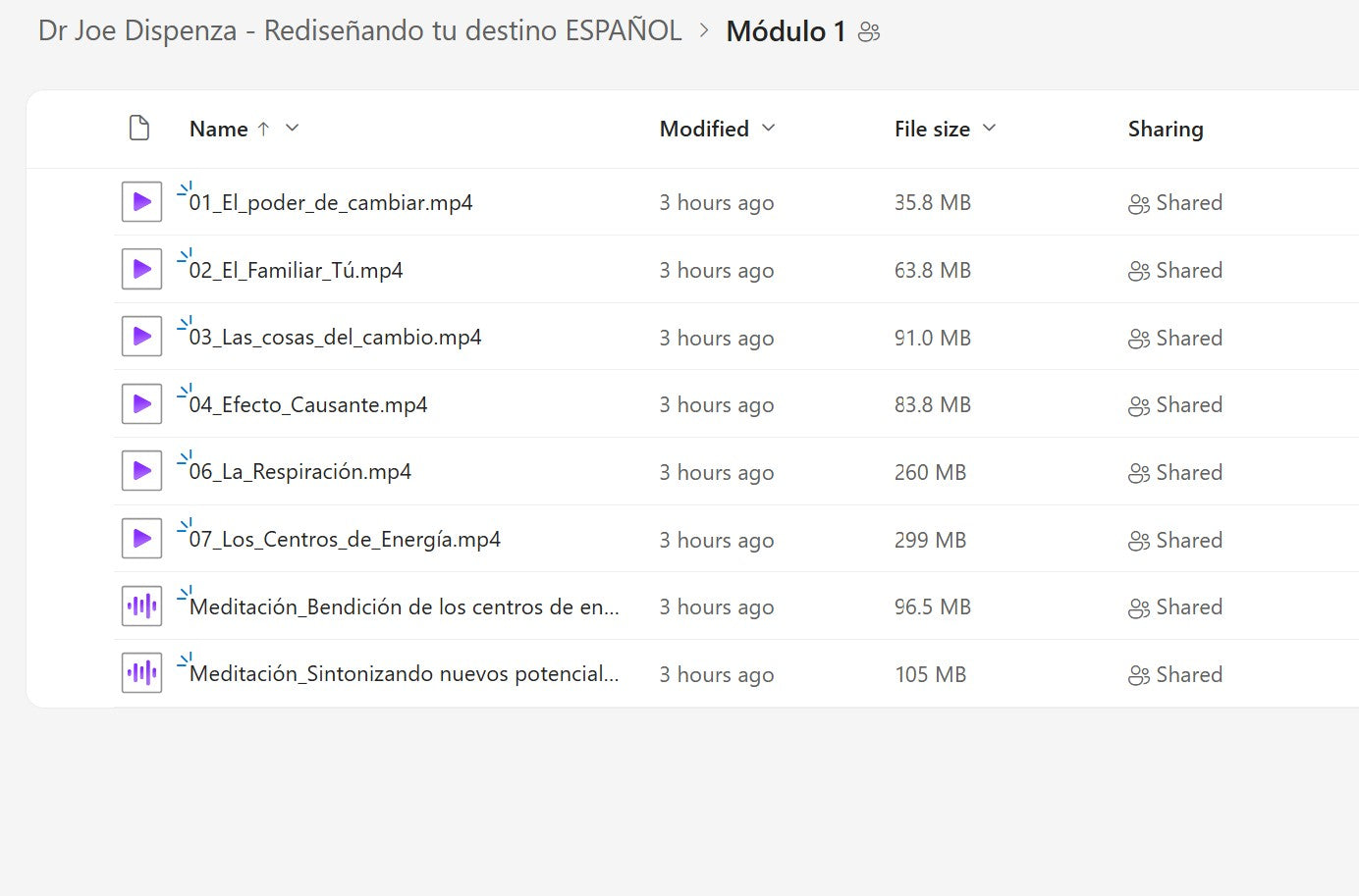 Dr. Joe Dispenza – Rediseña tu Destino en Español Module 1 on My Premium Courses