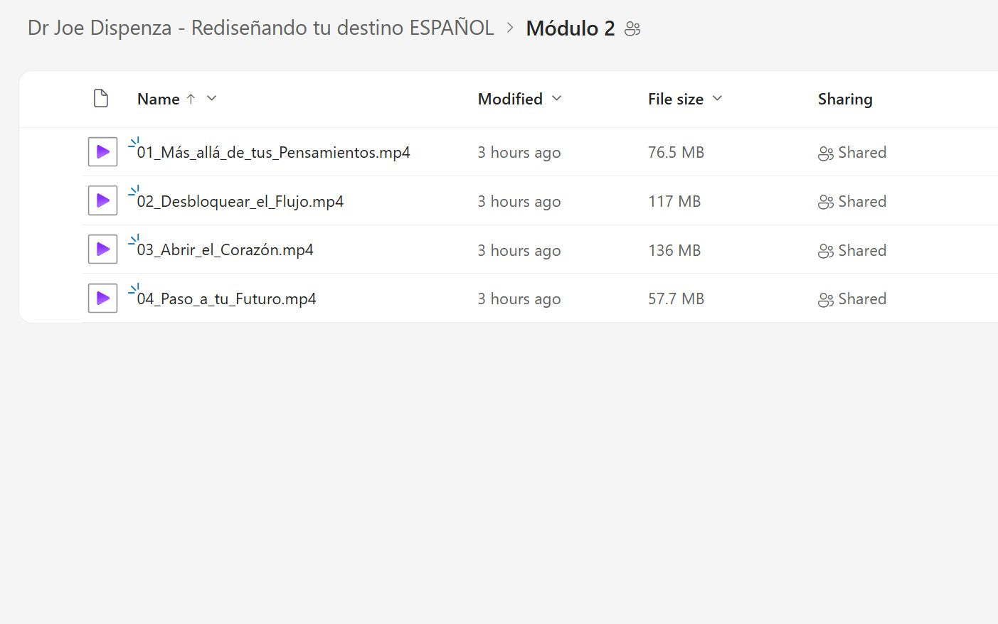 Dr. Joe Dispenza – Rediseña tu Destino en Español Module 2 on My Premium Courses