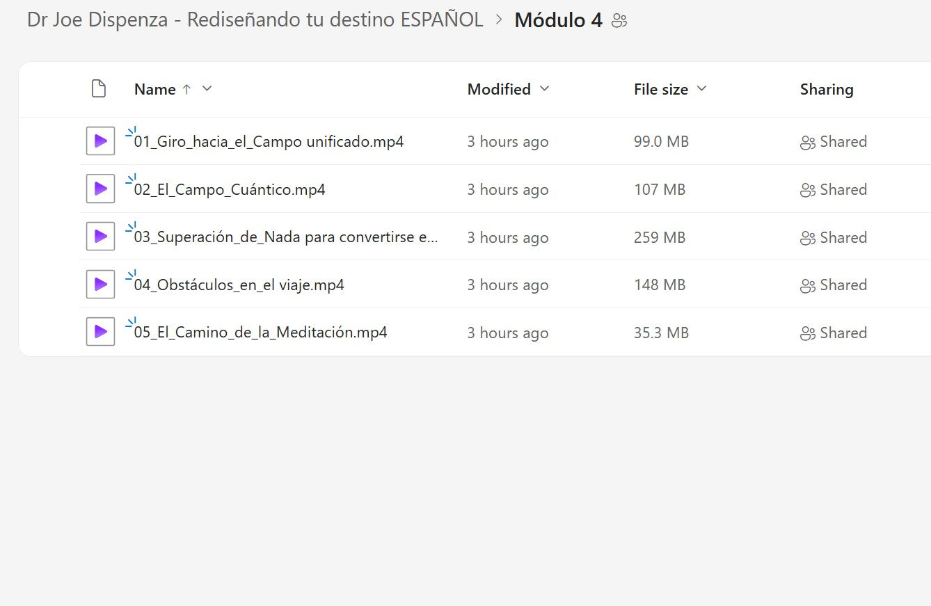 Dr. Joe Dispenza – Rediseña tu Destino en Español Module 4 on My Premium Courses