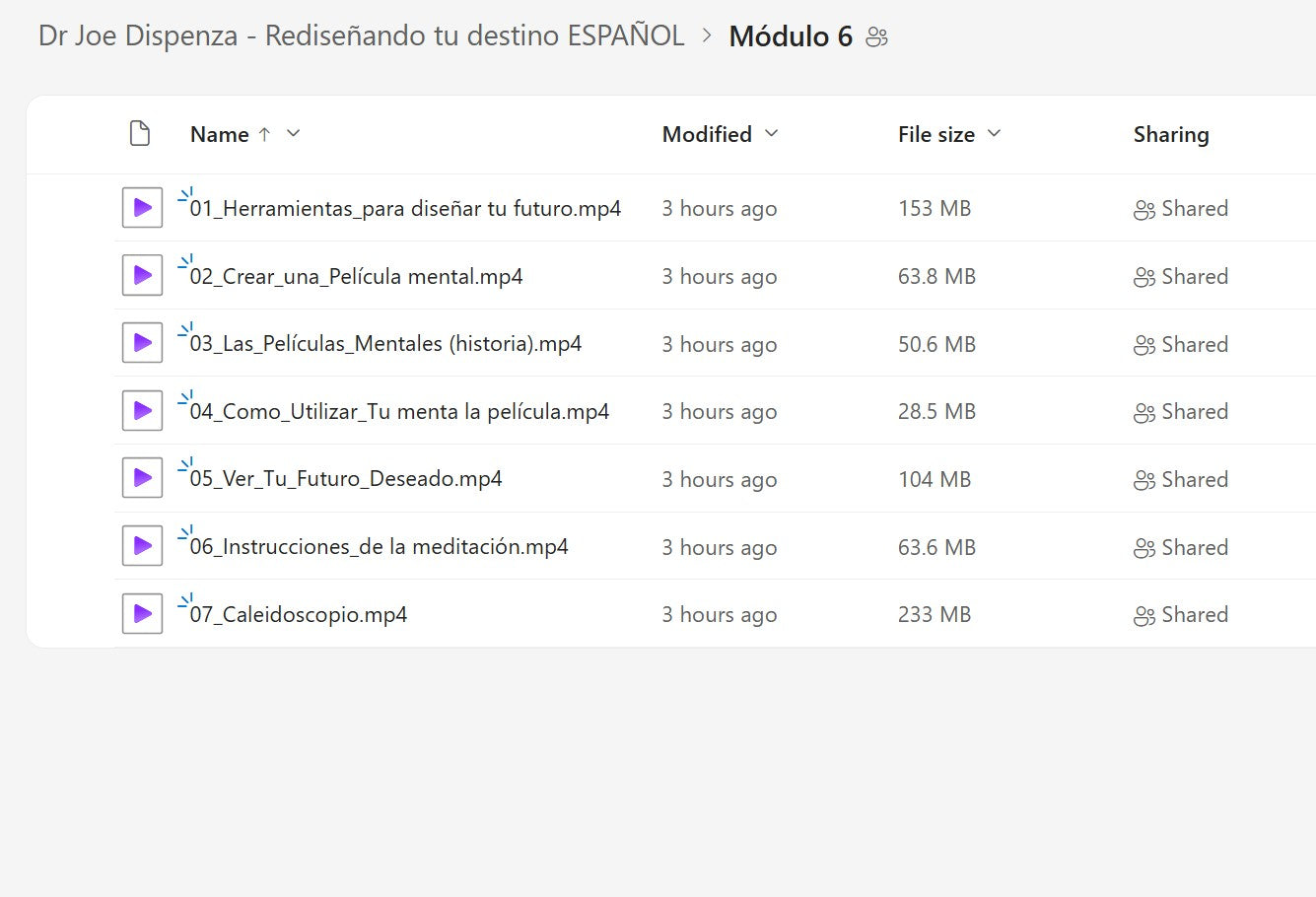 Dr. Joe Dispenza – Rediseña tu Destino en Español Module 6 on My Premium Courses