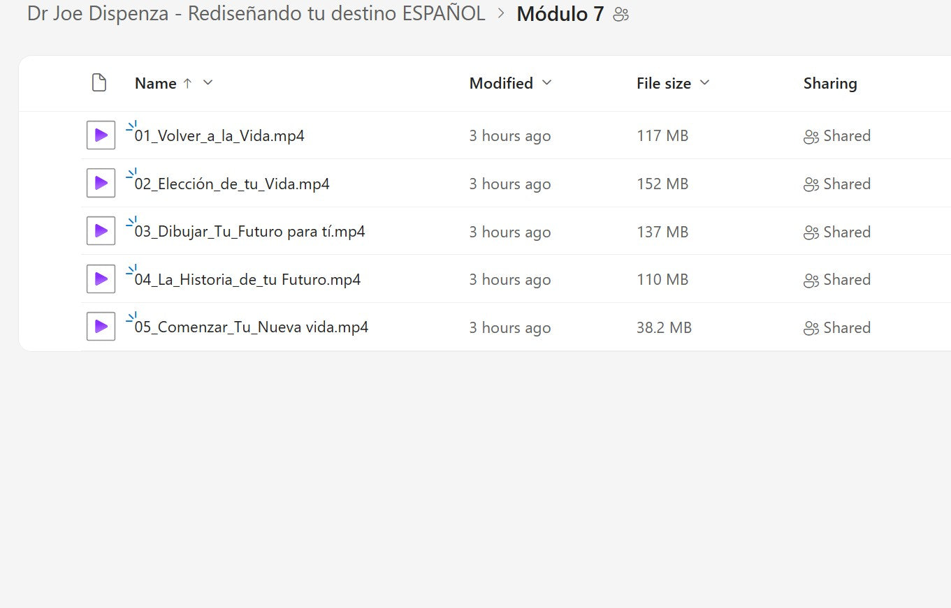 Dr. Joe Dispenza – Rediseña tu Destino en Español Module 7 on My Premium Courses