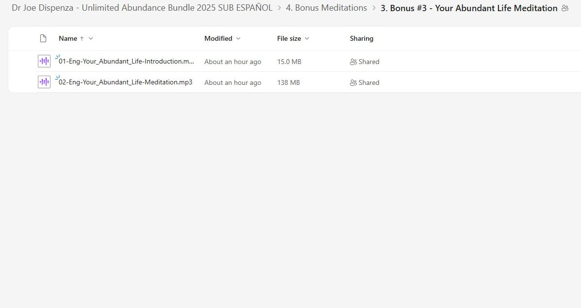 Dr Joe Dispenza - Unlimited Abundance Bundle en español modulo 4.3 en mypremiumcourses.com