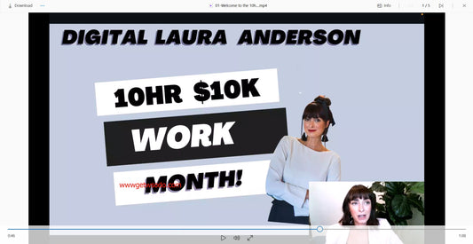 Laura Anderson – The 10hr 10k Work Month Course Video File on My Premium Courses