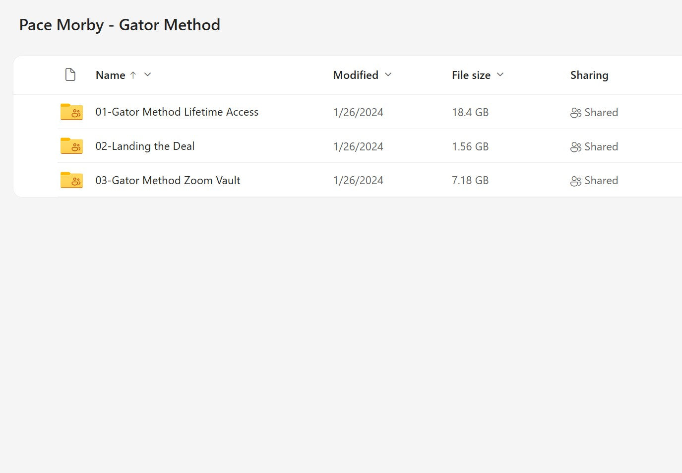 Pace Morby - Gathor Method Course Modules on My Premium Courses