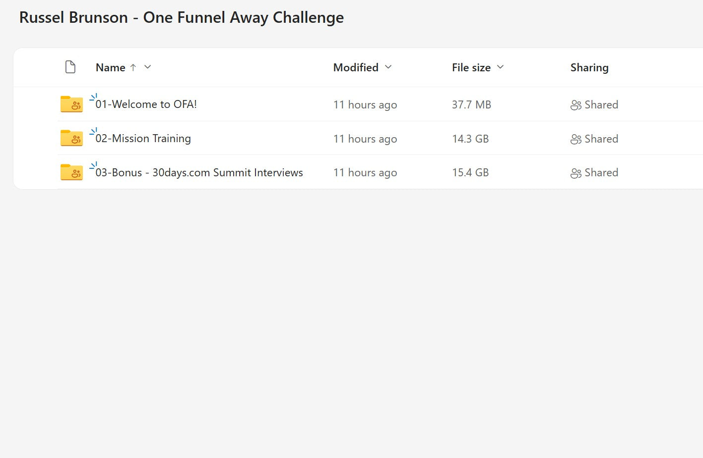 Russell Brunson - One Funnel Away Challenge (2020 Version) Modules on My Premium Courses