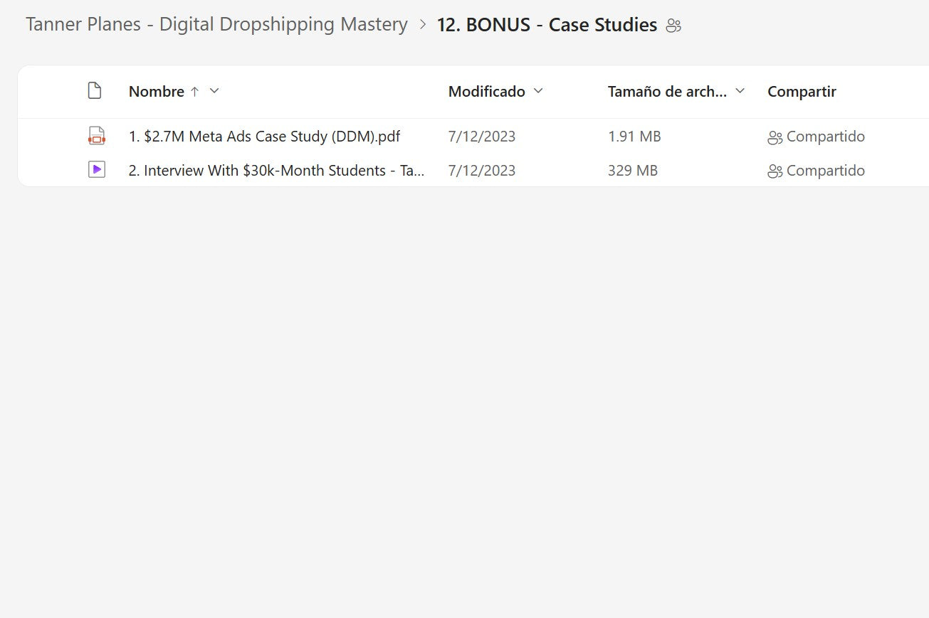 Tanner Planes – Digital Dropshipping Mastery Module 12 on My Premium Courses