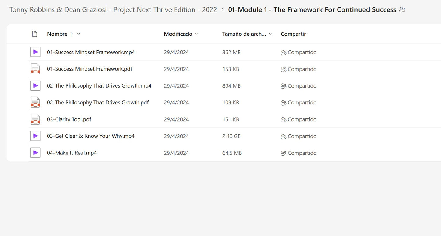 Tony Robbins & Dean Graziosi – Project Next Thrive Edition 2022 Module 1 on My Premium Courses