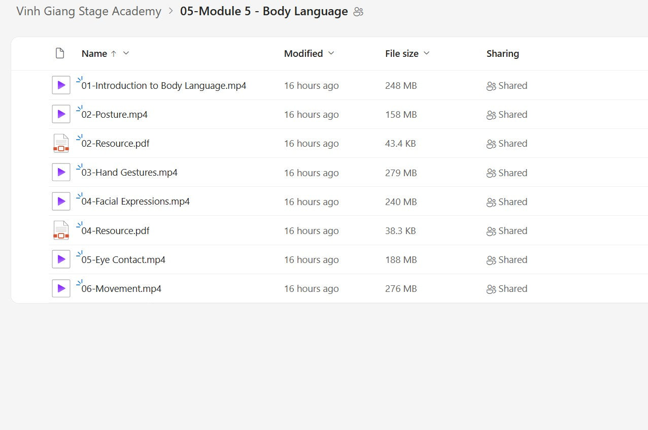 Vinh Giang - Stage Academy Module 5 on My Premium Courses