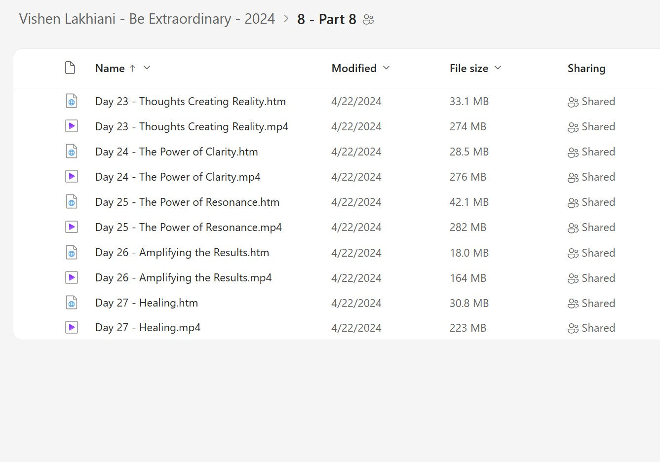 Vishen Lakhiani - Be Extraordinary Module 8 on My Premium Courses