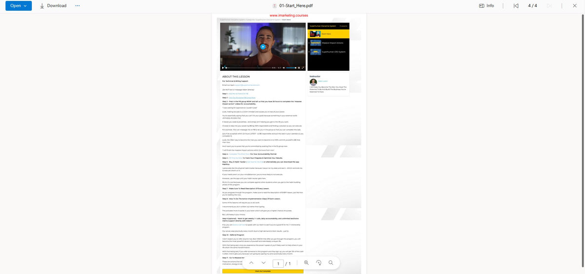 Adam Lucero - Superhuman Discipline System Document File 1 on mypremiumcourses.com