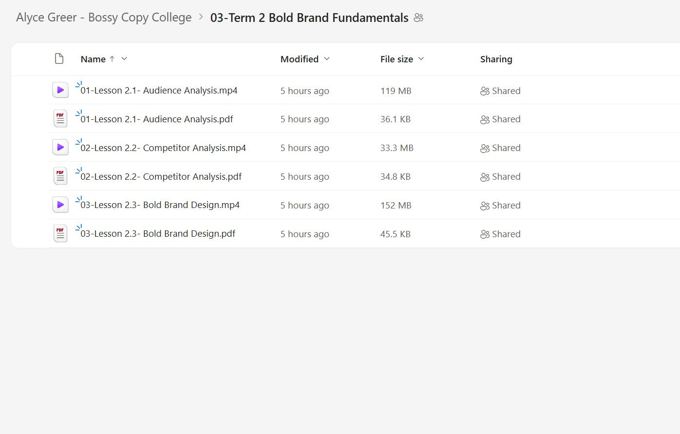 Alyce Greer – Bossy Copy College Module 3 on mypremiumcourses.com