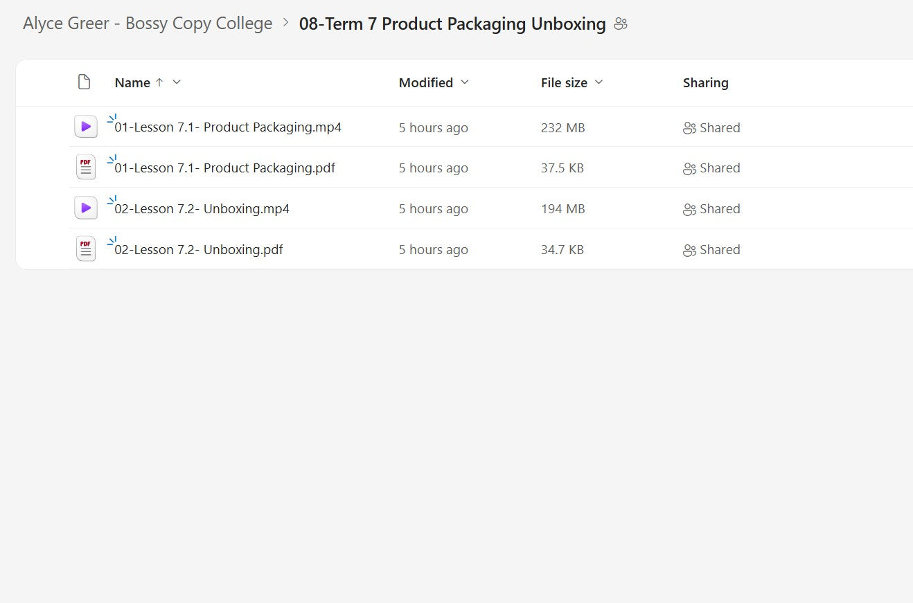 Alyce Greer – Bossy Copy College Module 8 on mypremiumcourses.com
