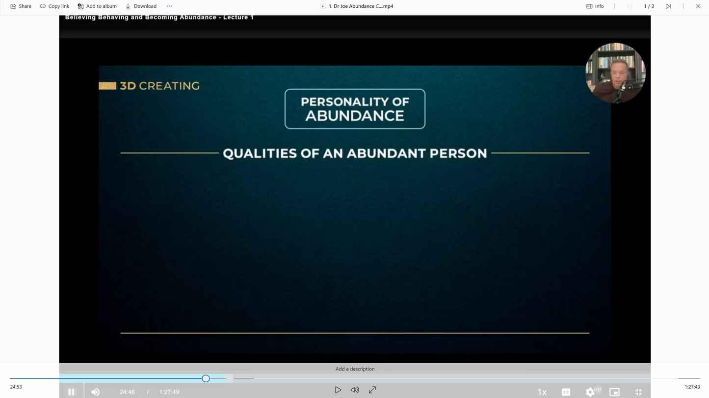 Believing, Behaving, Becoming Abundance Live Online Course by Dr. Joe Dispenza 2025 CONTENT 5