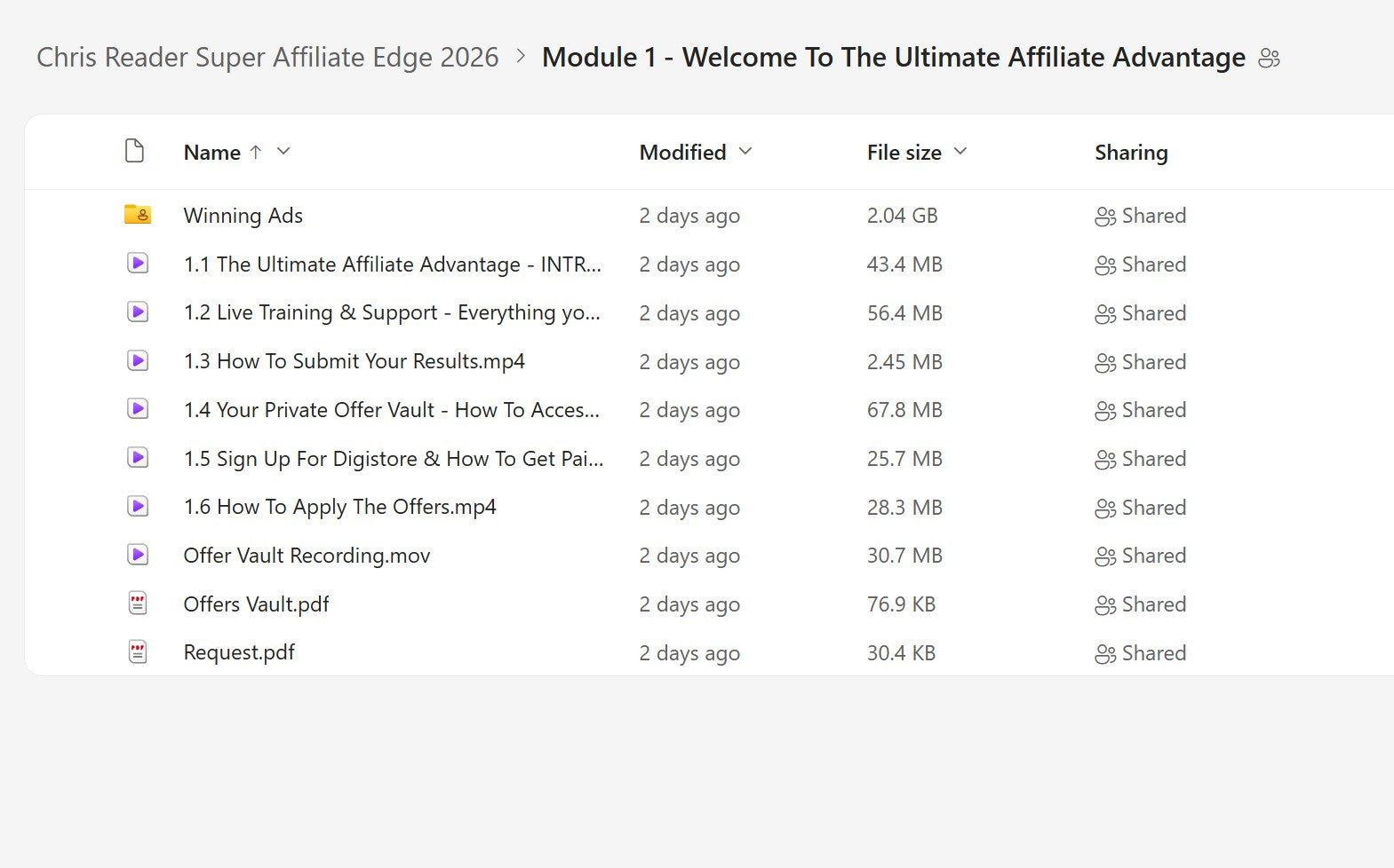 Chris Reader - Super Affiliate Edge 2026 Module 1 on mypremiumcourses.com