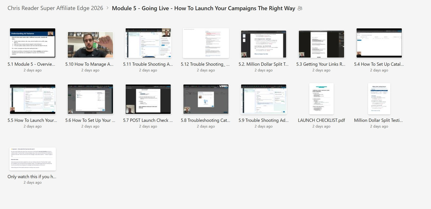 Chris Reader - Super Affiliate Edge 2026 Module 5 on mypremiumcourses.com
