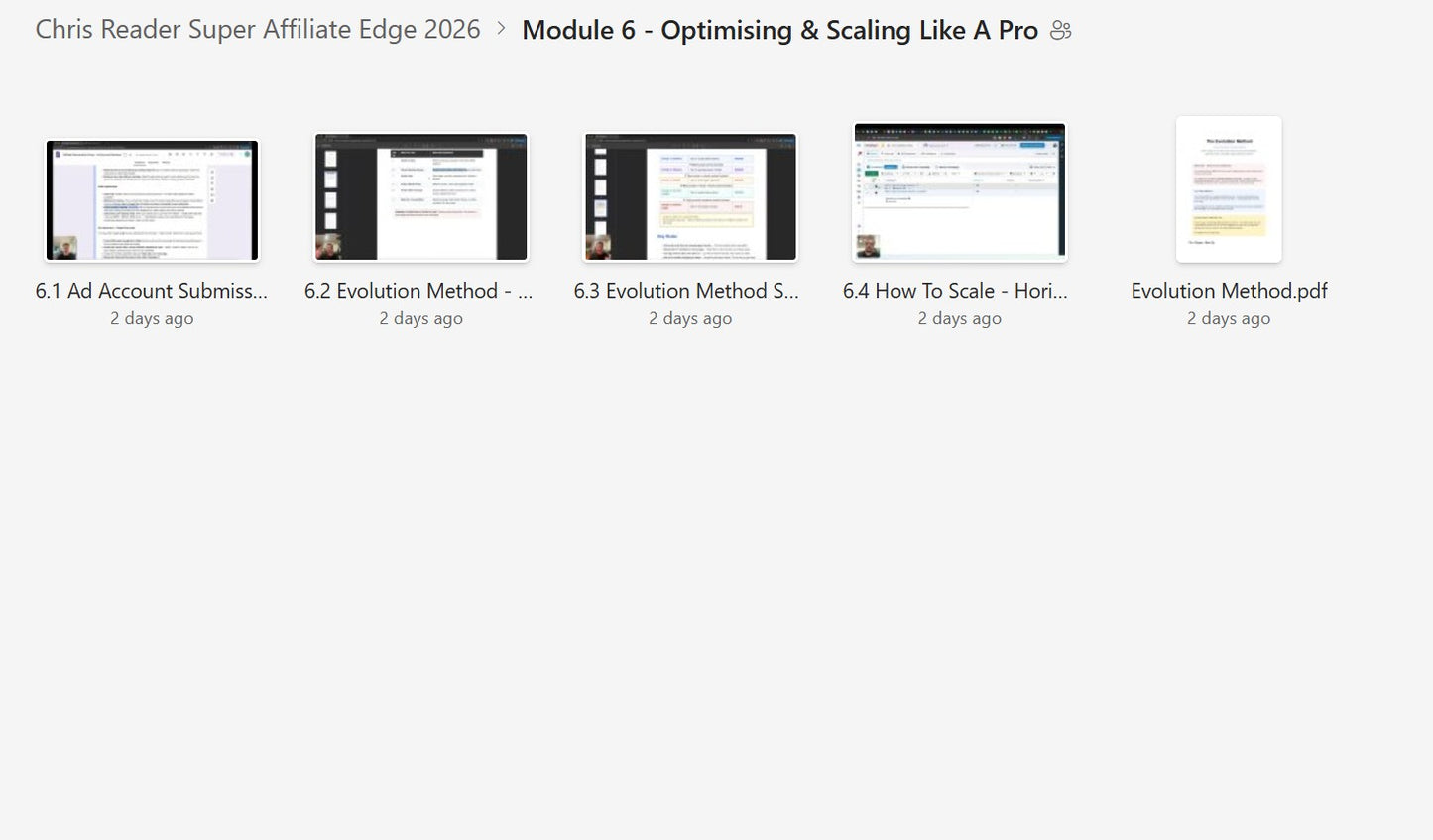 Chris Reader - Super Affiliate Edge 2026 Module 6 on mypremiumcourses.com