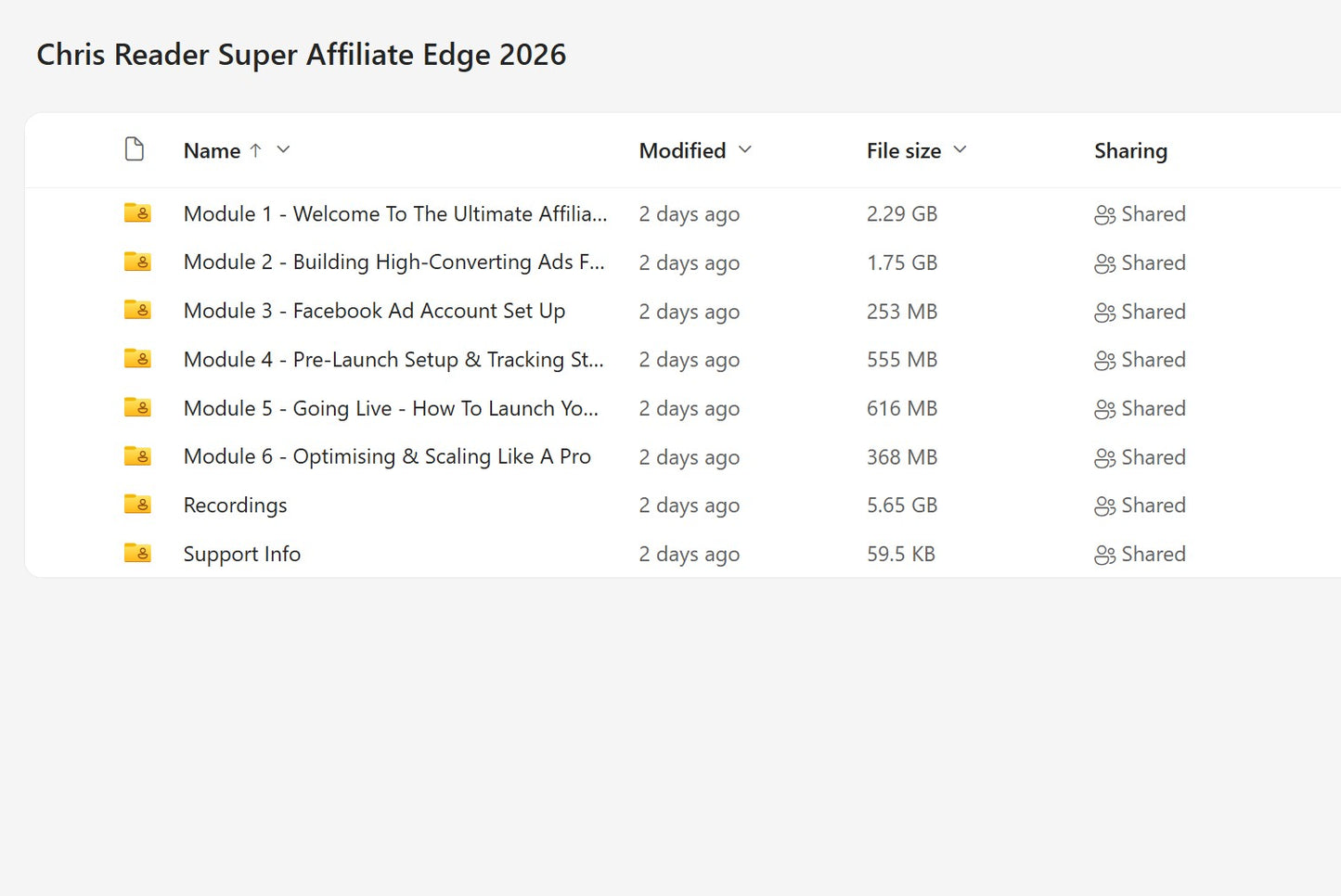 Chris Reader - Super Affiliate Edge 2026 Modules on mypremiumcourses.com