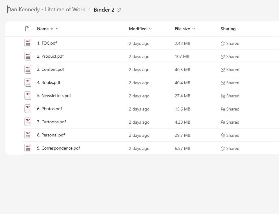 Dan Kennedy - Lifetime of Work Module 2 on mypremiumcourses.com