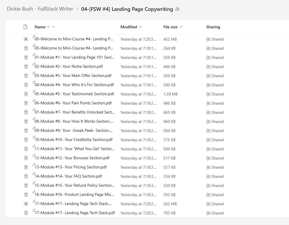 Dickie Bush – Full Stack Writer Module 5 on mypremiumcourses.com