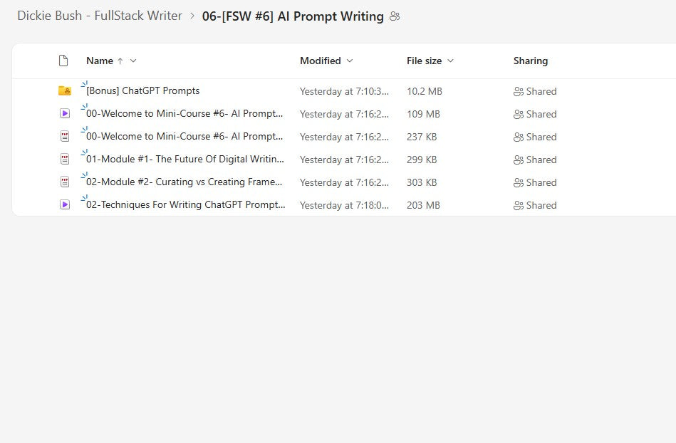 Dickie Bush – Full Stack Writer Module 7 on mypremiumcourses.com