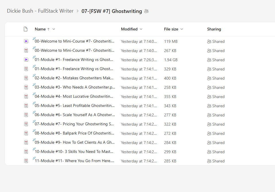 Dickie Bush – Full Stack Writer Module 8 on mypremiumcourses.com